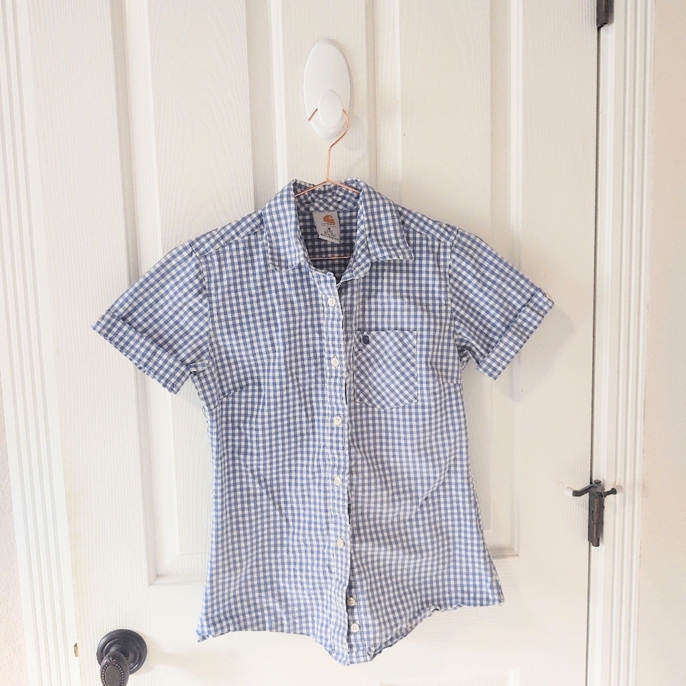 Carhartt Blue Gingham Button Down